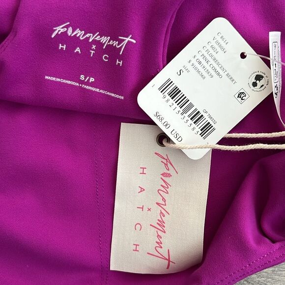 Free People Movement x HATCH Never Better Maternity Bra Small Square Neck Purple - Picture 5 of 9